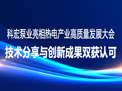 科宏泵業(yè)亮相第二屆熱電產(chǎn)業(yè)高質(zhì)量發(fā)展大會 技術(shù)分享與創(chuàng)新成果雙獲認(rèn)可