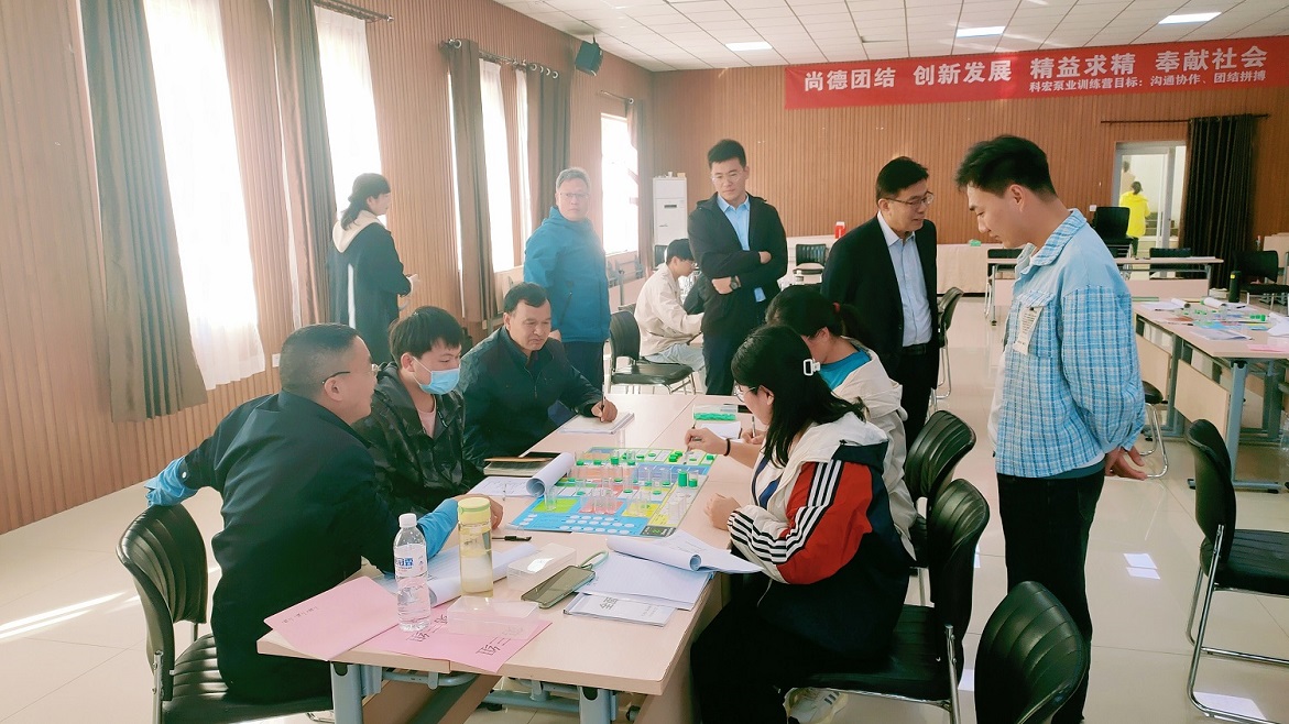 沙盤小組討論中